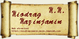 Miodrag Mazinjanin vizit kartica